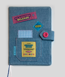 American-style Y2K denim book handbook book, fixed-page notebook