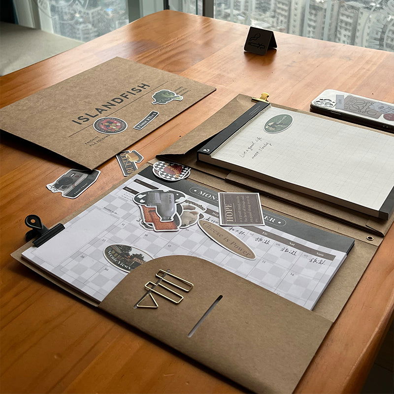 Kraft paper folder - islandfish -  - 