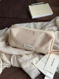ISLANDFISH Flawless Style Minimalist Korean Aesthetic Waterproof Nylon Large-Capacity Pen Pouch, Stationery & Makeup Bag