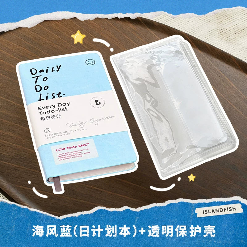 SLANDFISH Daily Planner 2027 — Student To-Do List, Crinkled Tyvek Cover