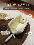 ISLANDFISH Knitted Pen Pouch | Large Capacity Aesthetic “In-Style” Look, Korean/Japanese Vibe, Mesh Compartments for Gifting
