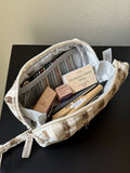 ISLANDFISH Knitted Pen Pouch | Large Capacity Aesthetic “In-Style” Look, Korean/Japanese Vibe, Mesh Compartments for Gifting